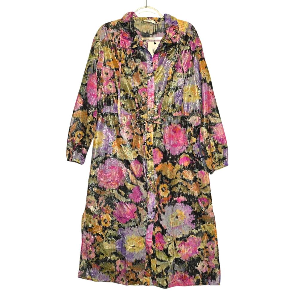 Roseanna Polaroid Technique Paolo Trench Light Coat Multi Color Metallic NEW